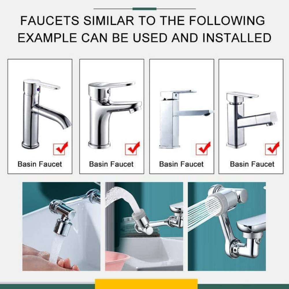 Rotating Splash Filter Faucet Extender