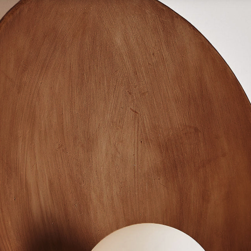 Round Resin & Iron Wall Sconce