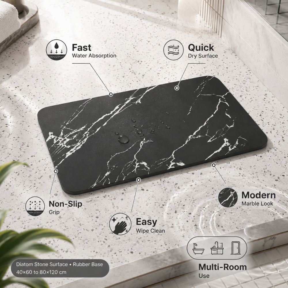 Diatom Stone Quick Dry Bath Mat