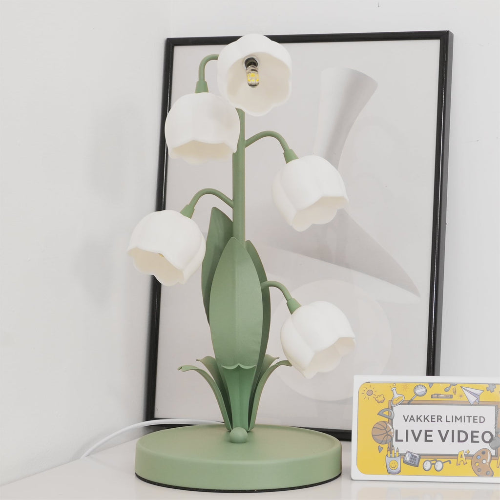 Bell Orchid Floral Table Lamp