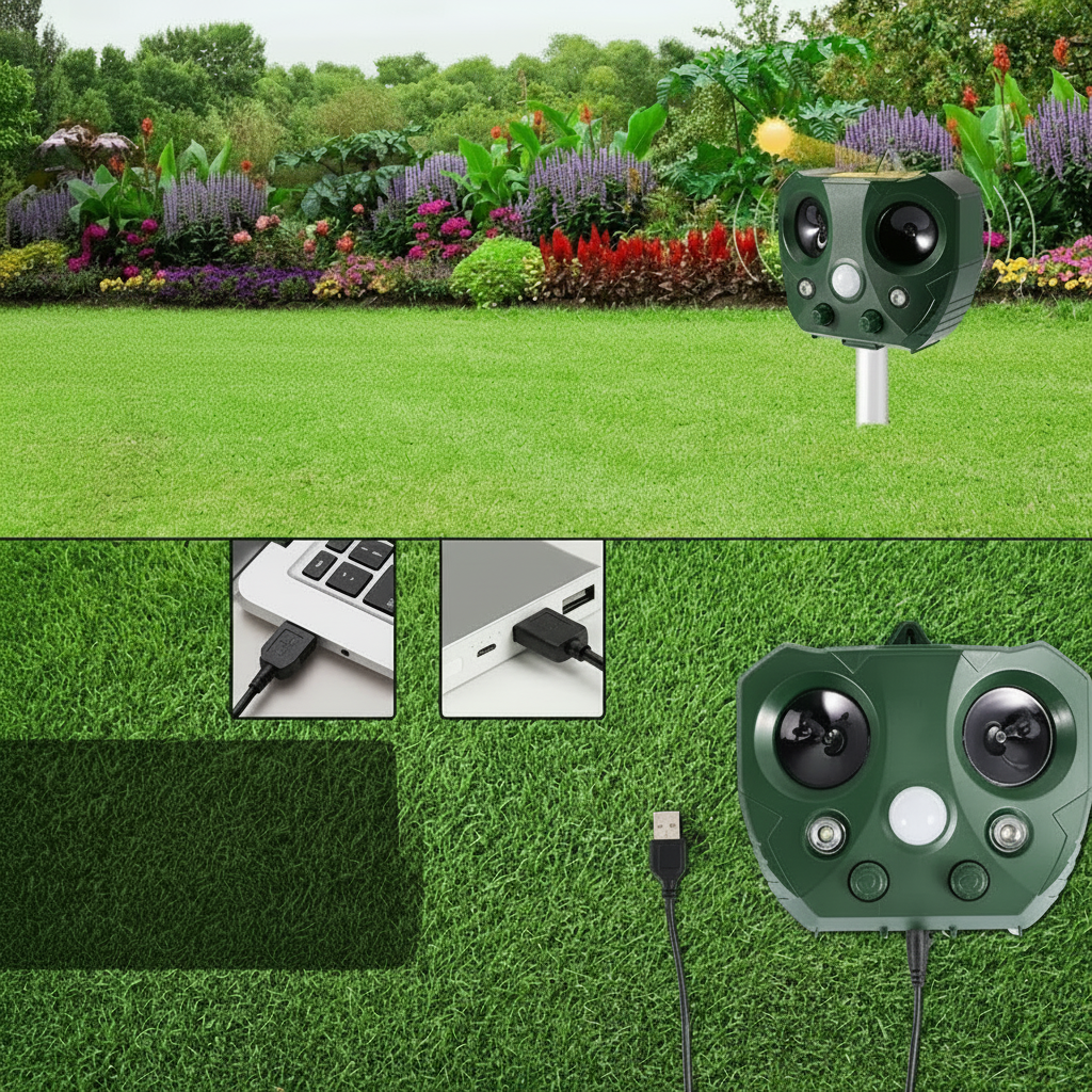 Solar Ultrasonic Garden Bird Repeller