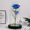Rose Figure Glass Dome Display