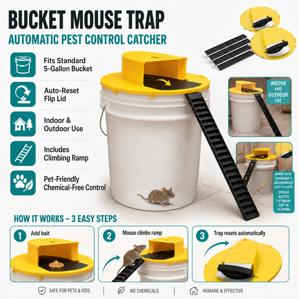 Automatic Bucket Mouse Trap Catcher