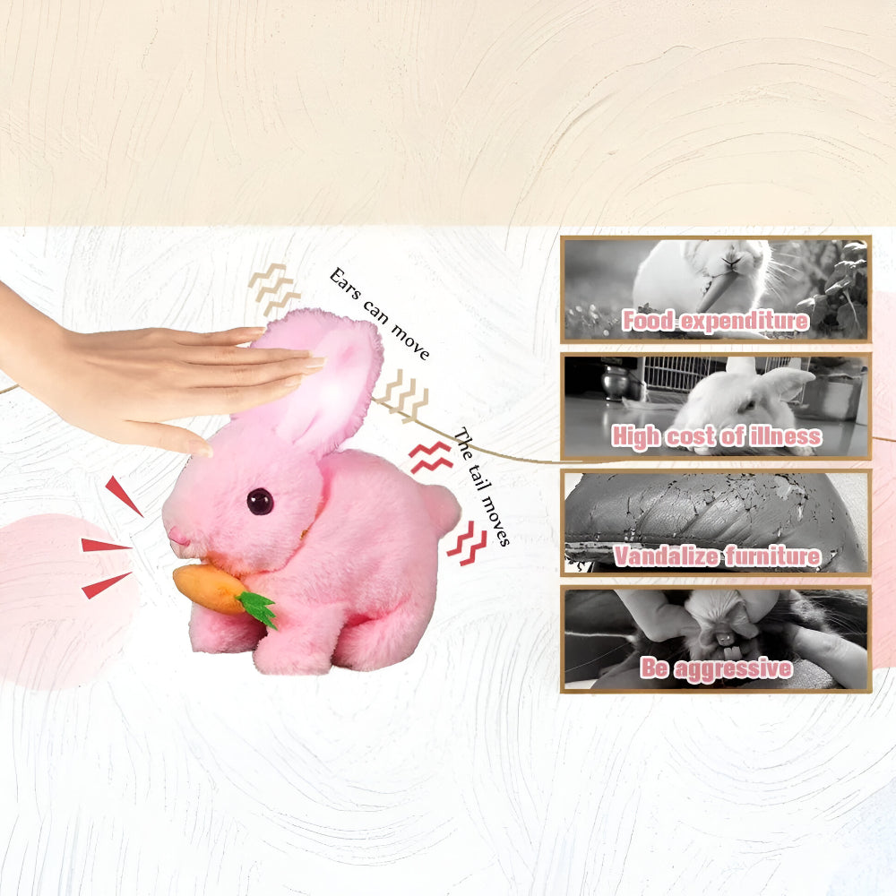 Lifelike Sitting Bunny Figurine Decor