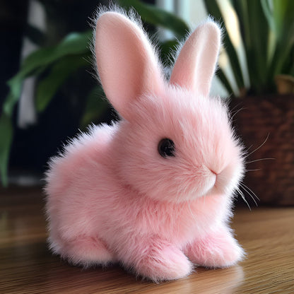Lifelike Sitting Bunny Figurine Decor
