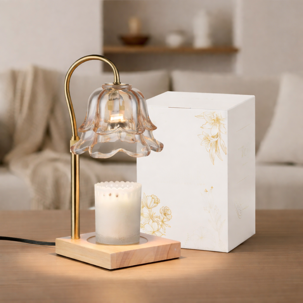 Gold Glass Electric Candle Warmer Lamp