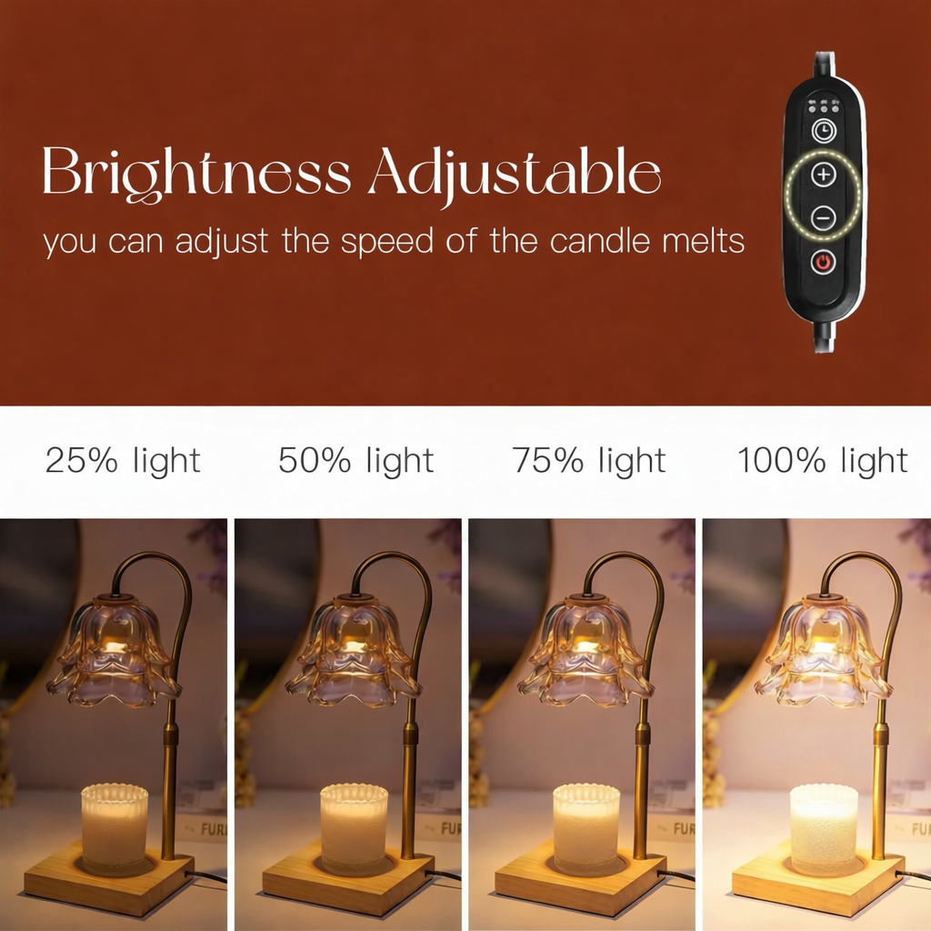 Gold Glass Electric Candle Warmer Lamp