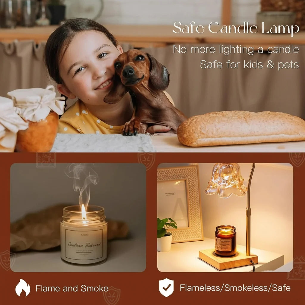 Gold Glass Electric Candle Warmer Lamp