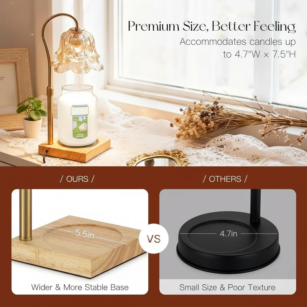 Gold Glass Electric Candle Warmer Lamp