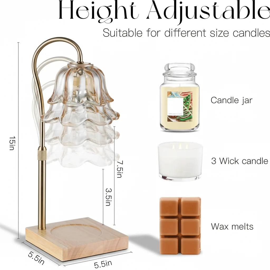 Gold Glass Electric Candle Warmer Lamp