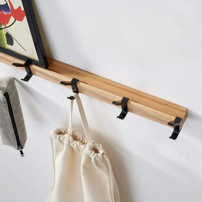 Scandinavian Wood Hook Entryway Rack