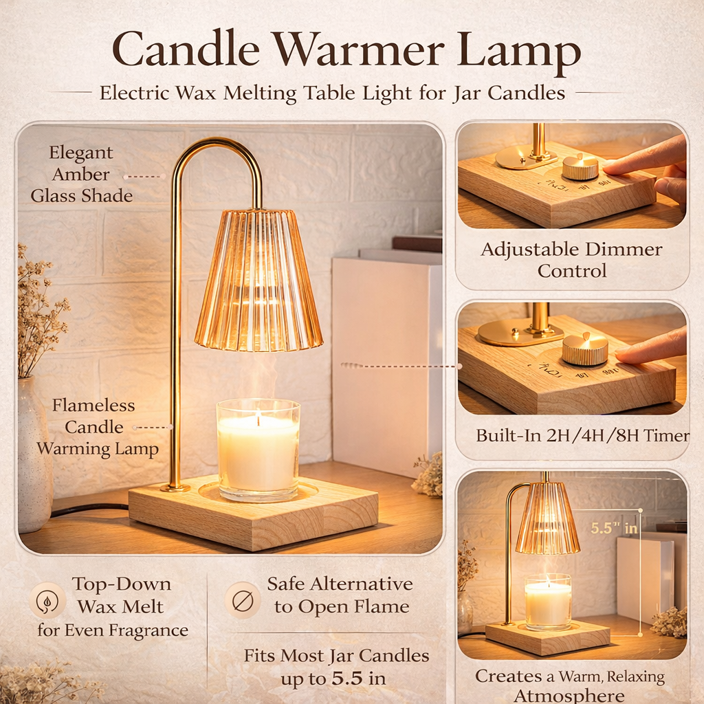 Electric Wax Melting Candle Table Lamp