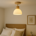 Ailse Wood & Glass Ceiling Lamp