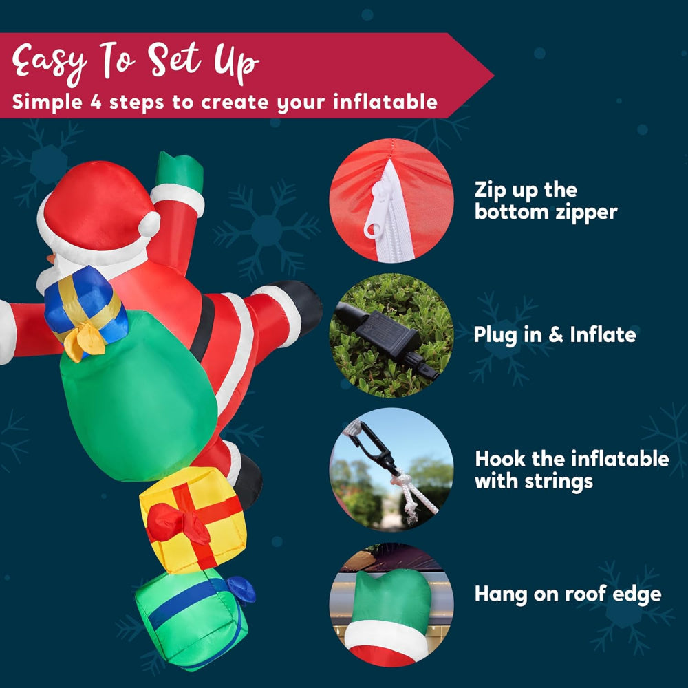 Inflatable Climbing Santa Yard Decoration