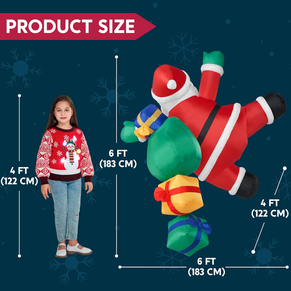 Inflatable Climbing Santa Yard Decoration