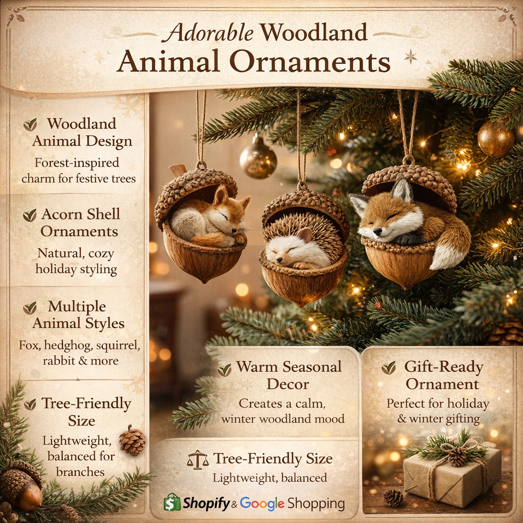 Woodland Animal Christmas Ornaments