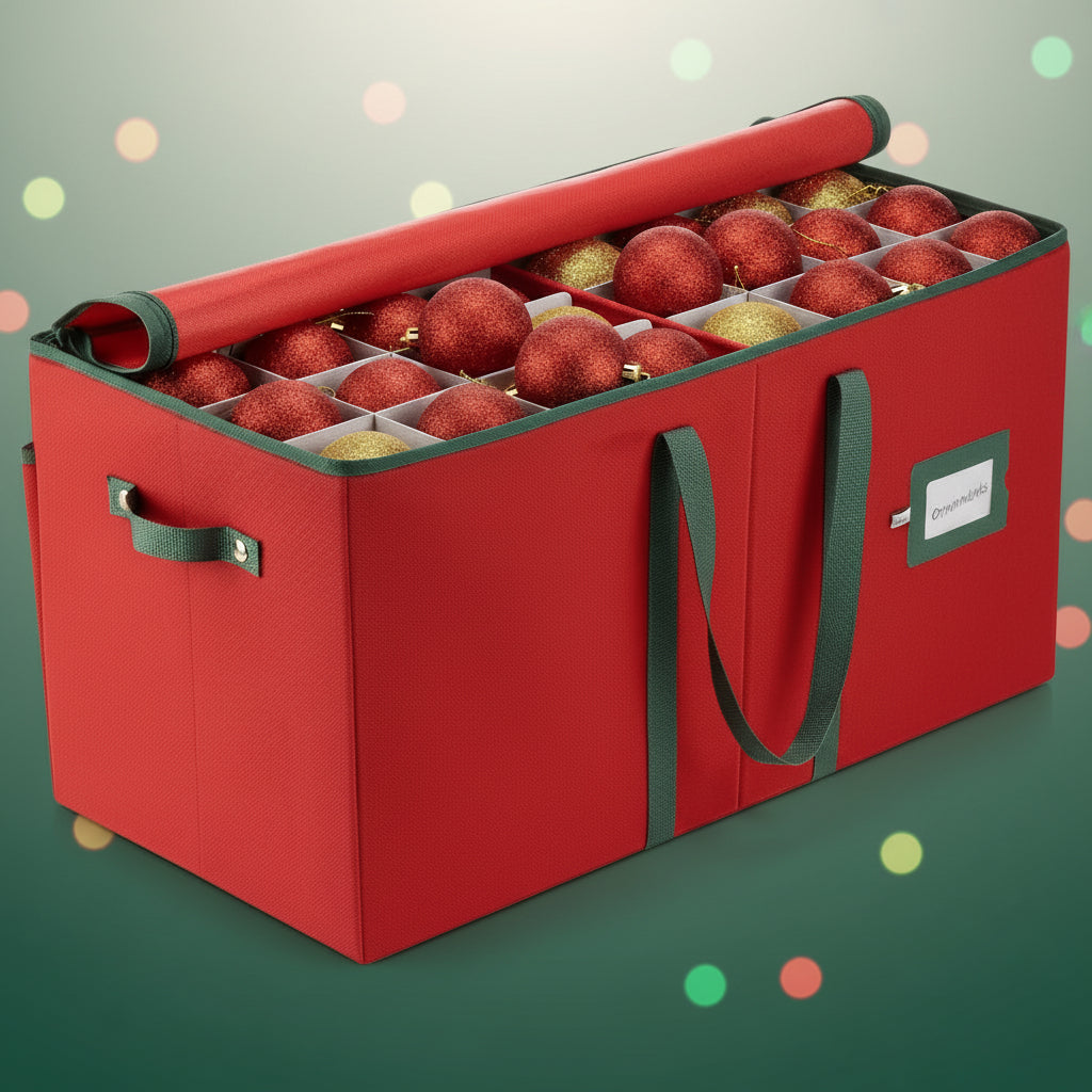 Divided Christmas Ornament Storage Box