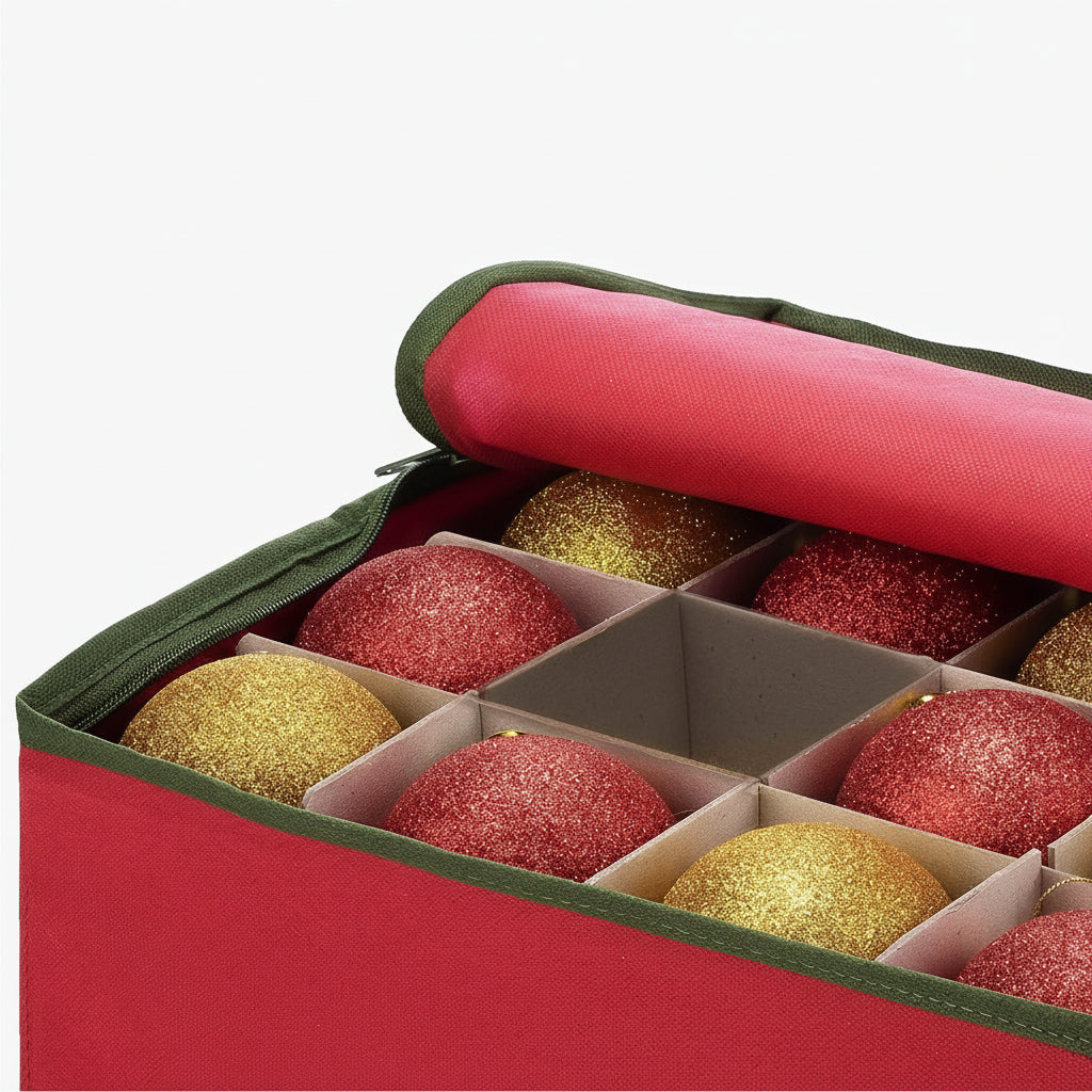 Divided Christmas Ornament Storage Box