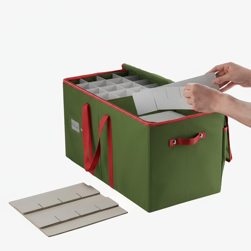 Divided Christmas Ornament Storage Box