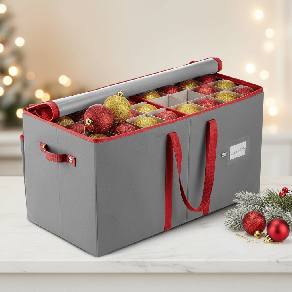 Divided Christmas Ornament Storage Box