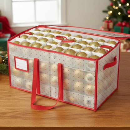 Large Zippered Ornament Storage Box