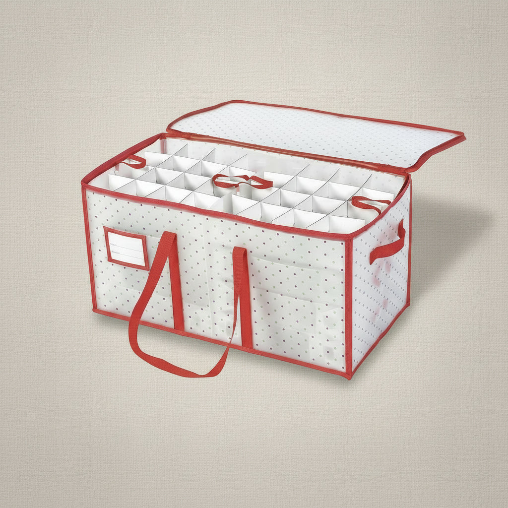 Large Zippered Ornament Storage Box