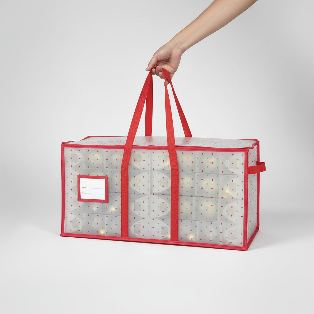 Large Zippered Ornament Storage Box