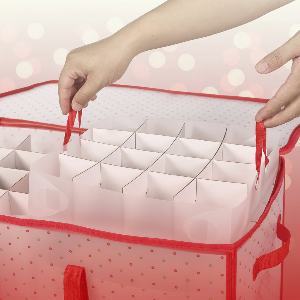 Large Zippered Ornament Storage Box