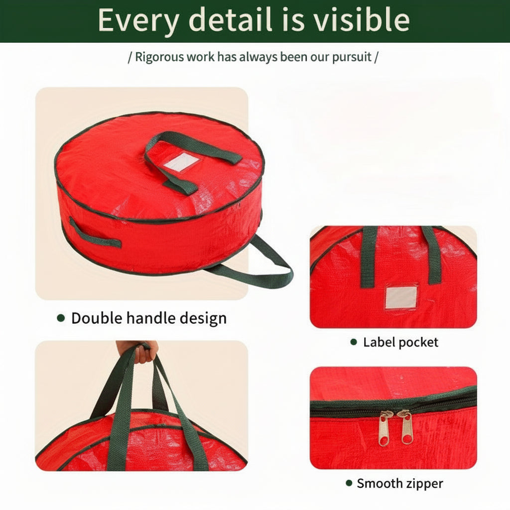 Polyester Ornament Storage Organiser Bag