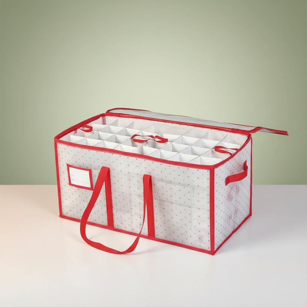 Large Zippered Ornament Storage Box