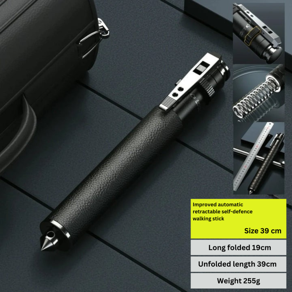 Collapsible Hiking Pole Telescopic Walking Stick for Trekking Safety 2