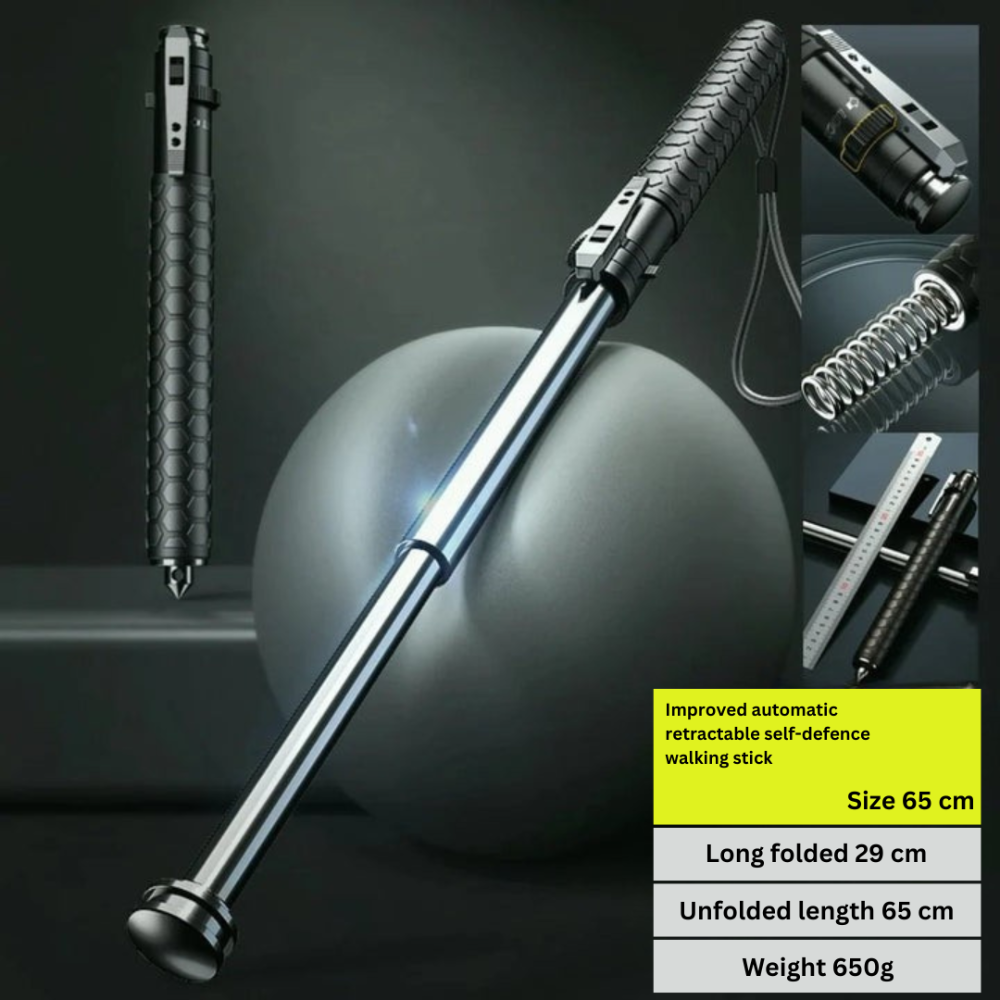 Collapsible Hiking Pole Telescopic Walking Stick for Trekking Safety 4