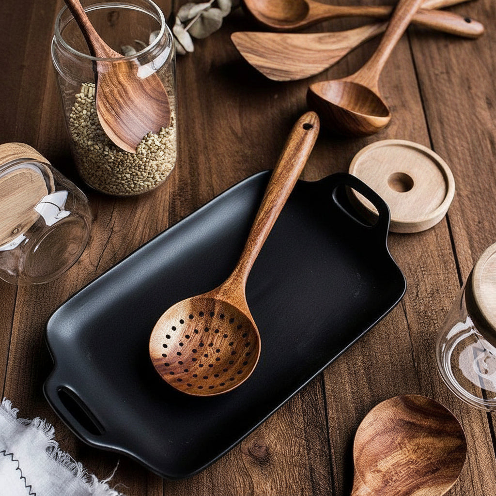 Handmade Wooden Cooking Utensil Set