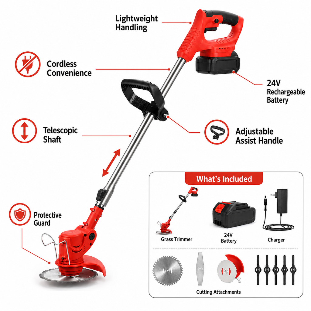 Cordless Battery Powered Grass Trimmer