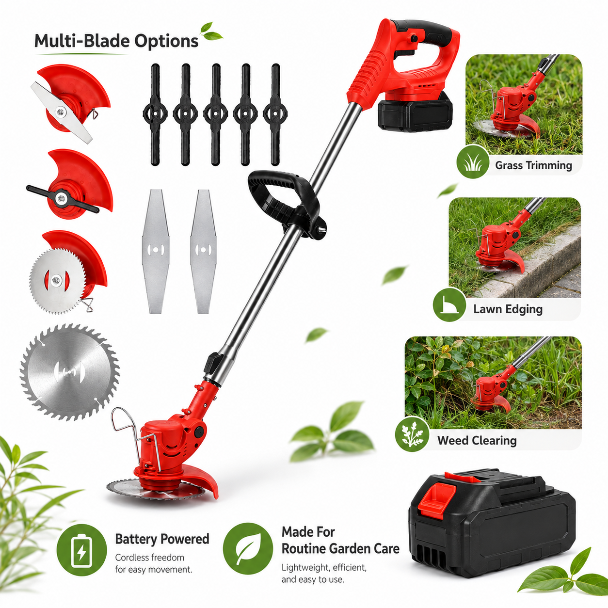 Cordless Battery Powered Grass Trimmer