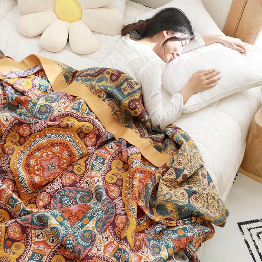 Boho Reversible Cooling Blanket