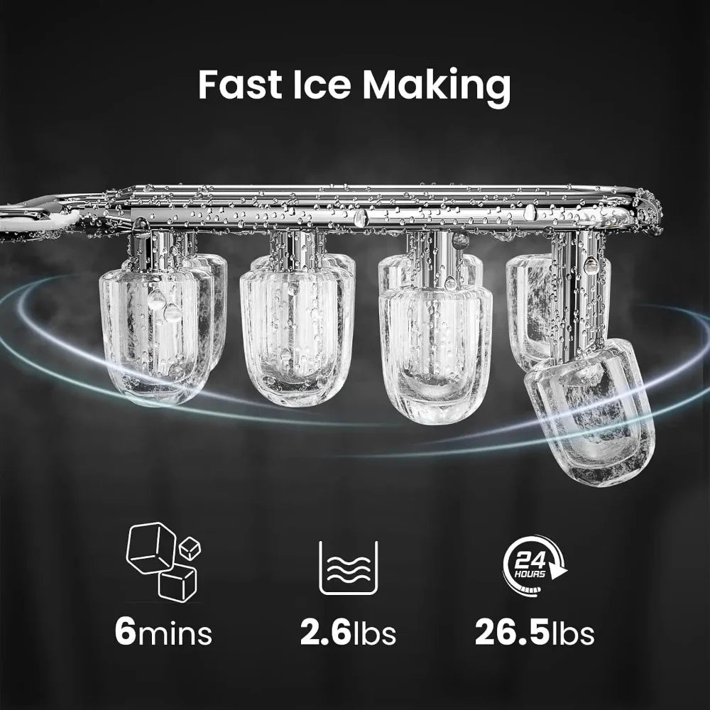 Countertop Ice Maker Nugget Portable Compact Kitchen - Image 3