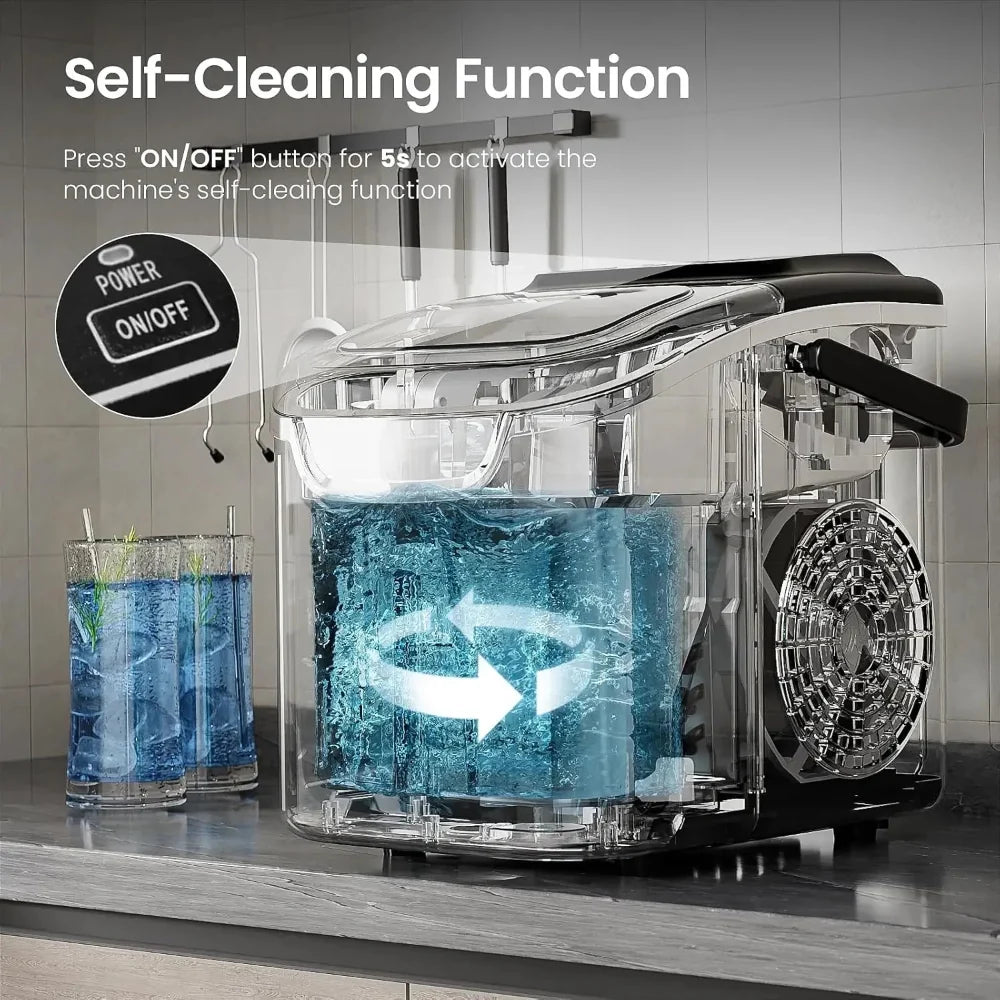 Countertop Ice Maker Nugget Portable Compact Kitchen - Image 4