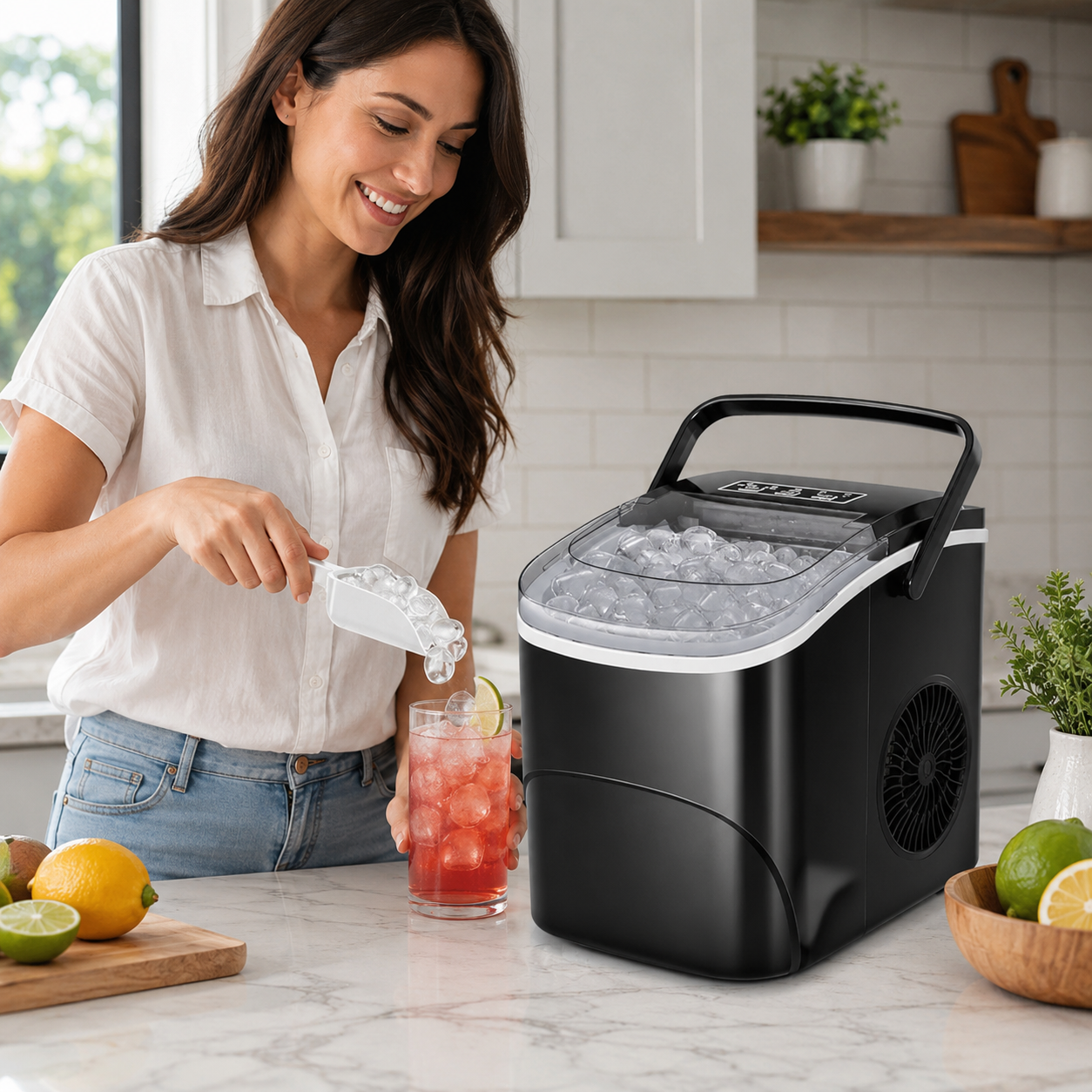 Compact Bullet Ice Maker Machine