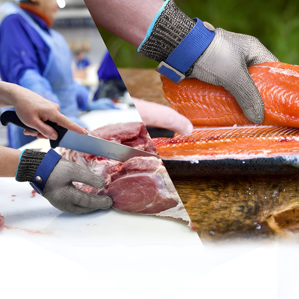 Cut Resistant Metal Mesh Kitchen Gloves