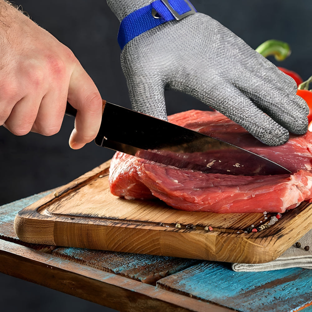Cut Resistant Metal Mesh Kitchen Gloves
