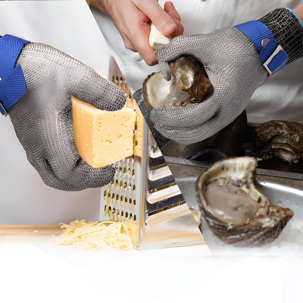 Cut Resistant Metal Mesh Kitchen Gloves
