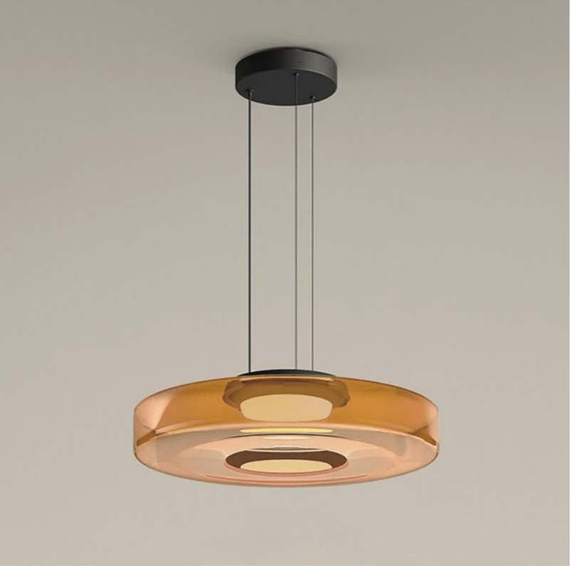 Layered Bauhaus Glass Pendant