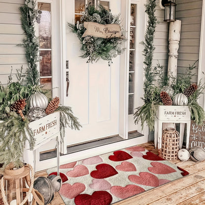 Heart Pattern Non Slip Entry Door Mat