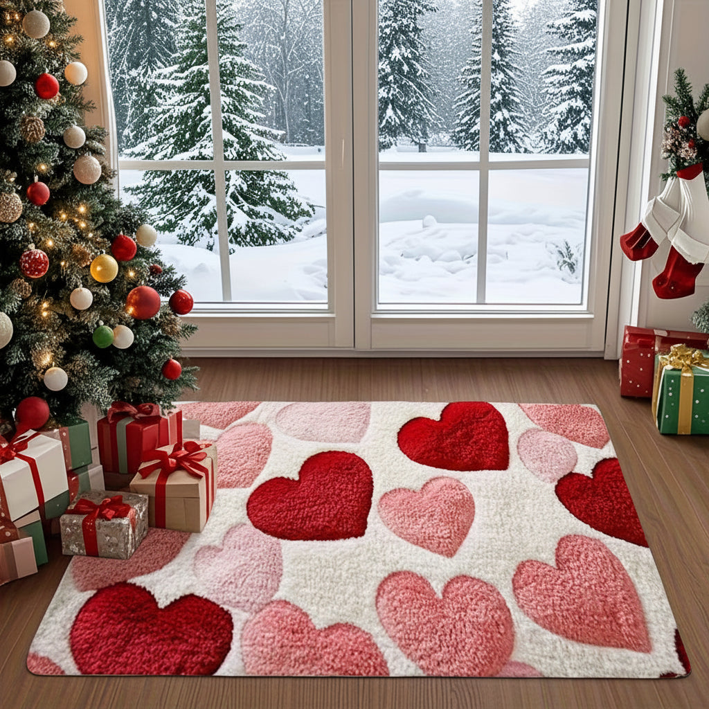 Heart Pattern Non Slip Entry Door Mat
