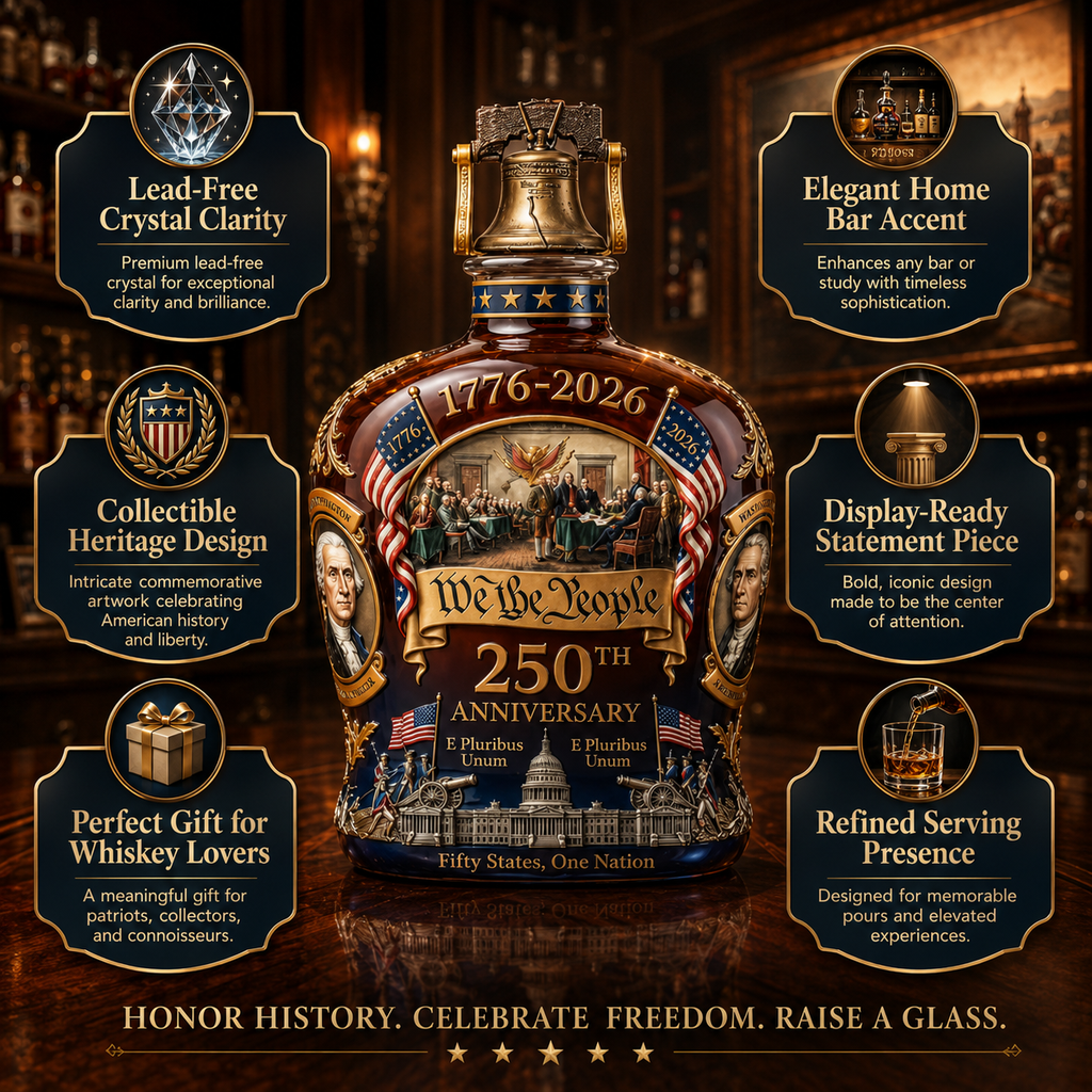 Crystal Glass Whiskey Decanter