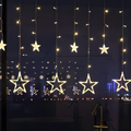 Warm White LED Star Light Curtain