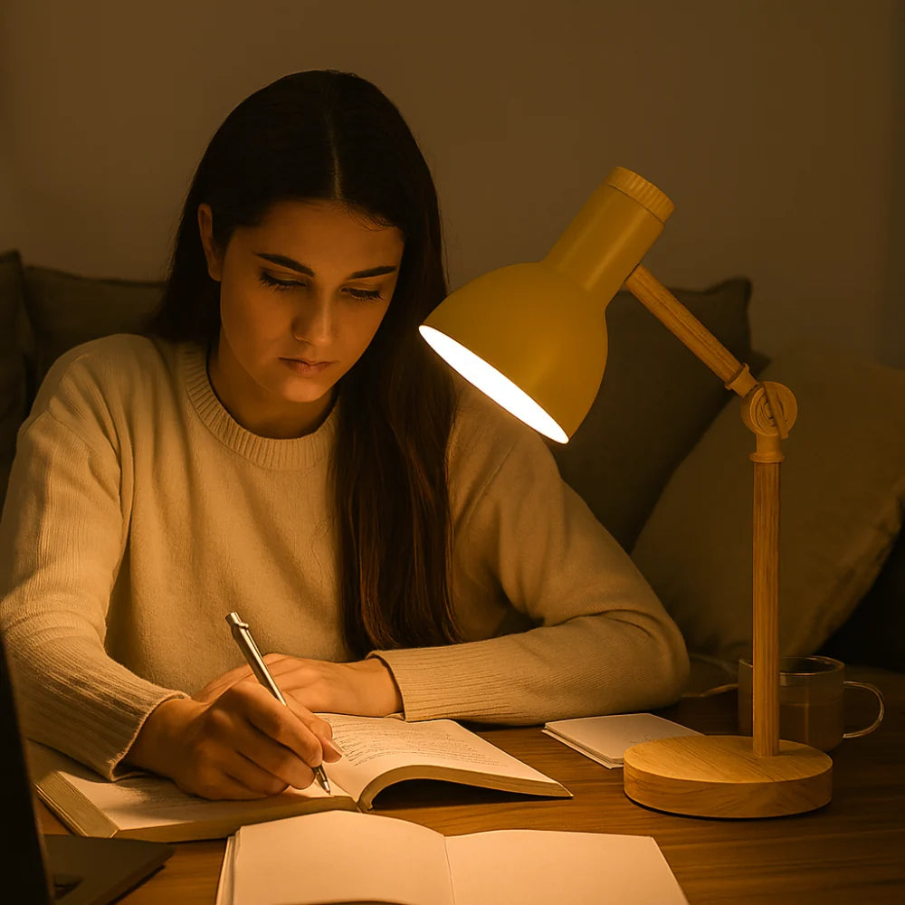 Nordic Adjustable Wooden Desk Lamp