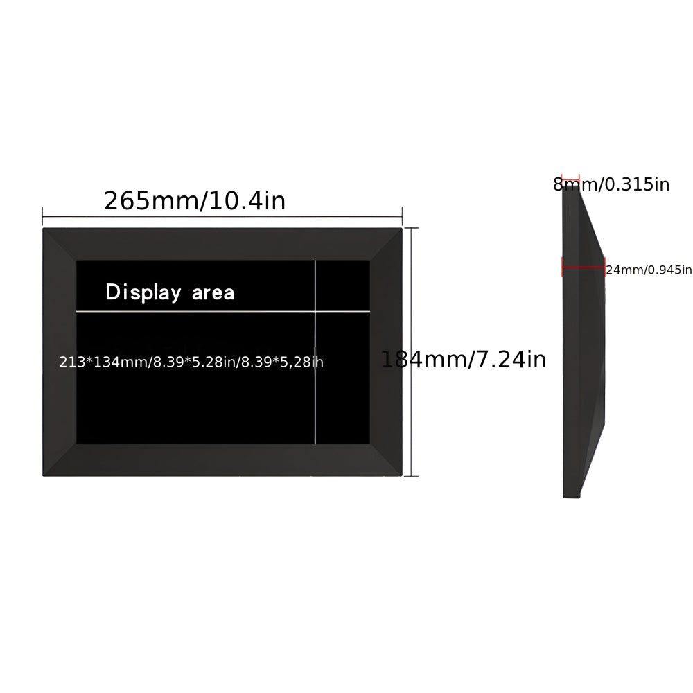WiFi Touchscreen HD Digital Photo Frame