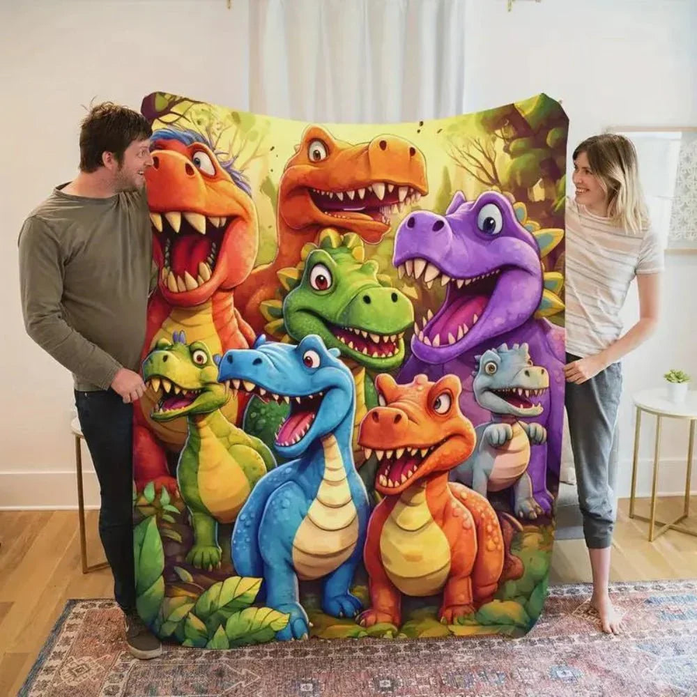 Dinosaur Kids Fleece Throw Blanket